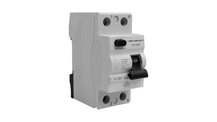 Wyłącznik różnicowoprądowy RCCB 10kA 2P 25A 30mA VDE Typ A Doktorvolt DV-4490