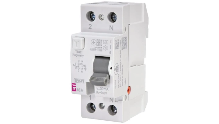 Wyłącznik różnicowoprądowy 2P 40A 0,03A typ A 6kA EFI6-P2 A 40/0.03 002061262