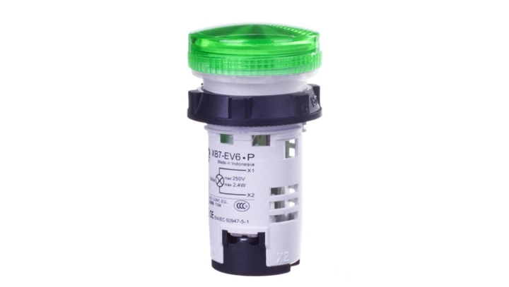 Lampka sygnalizacyjna 22mm zielona 230V AC/DC XB7EV63P (bez żarówki)