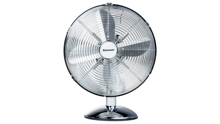 Wentylator biurkowy metalowy 35W 4 śmigła 3 prędkości WT-7033N INOX