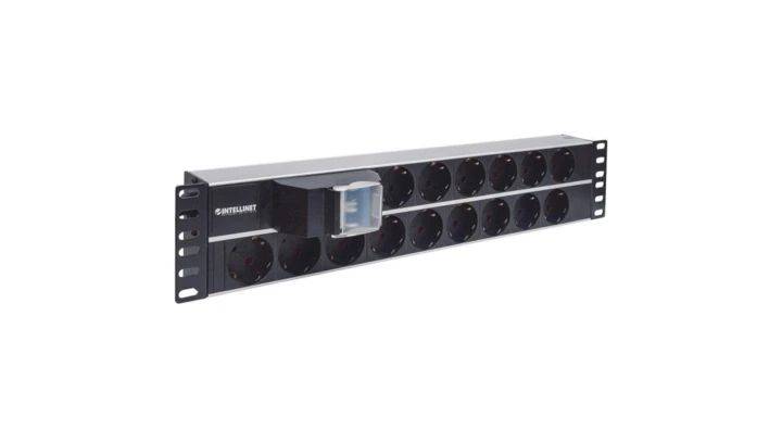 listwa rack 19 2u, 15x schuko, 2x wyłącznik, kabel /3 m/