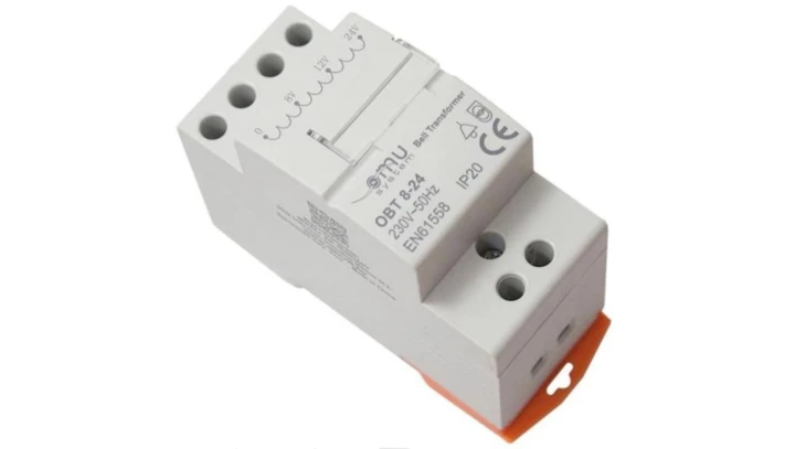 Transformator dzwonkowy z 230V na 8V 12V 24V OMU BT-8