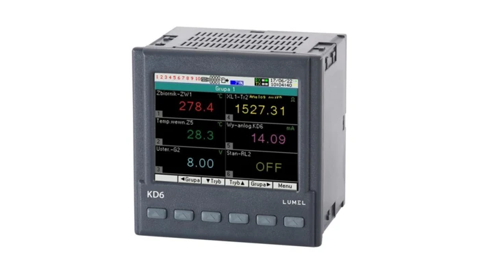 Wielokanałowy rejestrator miernik KD6 sygnałów analogowych temperatury KD6 41200M0