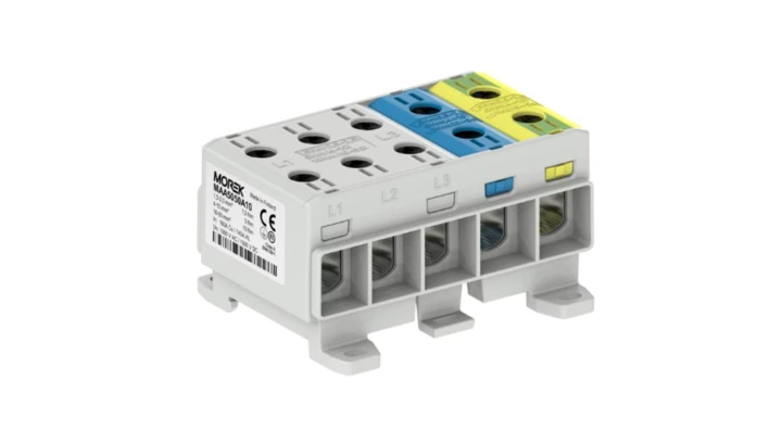 Złączka OTL50-5x kolor szary, niebieski, żółto-zielony 5x1xAl/Cu 1,5-50mm² 1500V Zacisk uniwersalny MAA5050A10