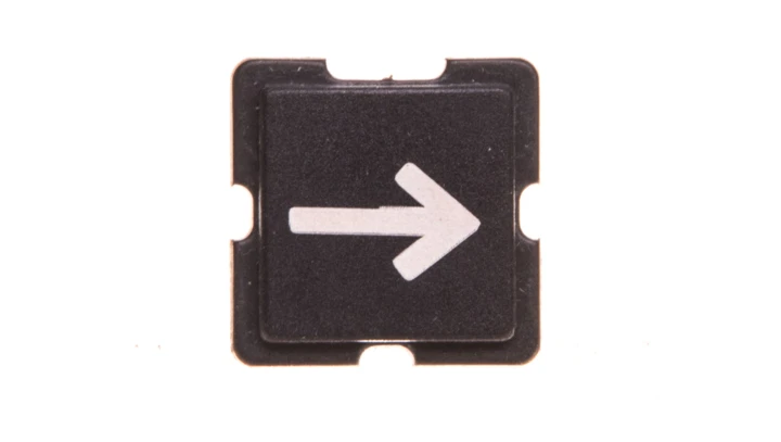 Wkładka przycisku 16mm płaska czarna z symbolem KIERUNKI RUCHU kwadrat 32TQ18 088125
