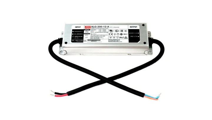 Zasilacz MeanWell 192W 12VDC 16A XLG-200-12-A IP67 filtr PFC