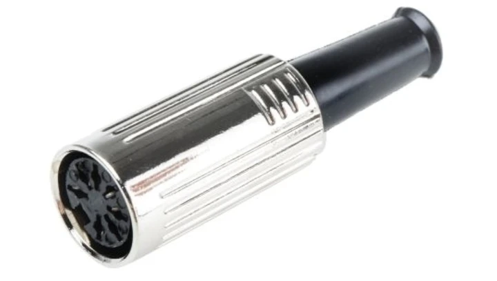 Gniazdo Din 7 -pinowe Żeński Montaż na kablu 60 V AC /50szt./