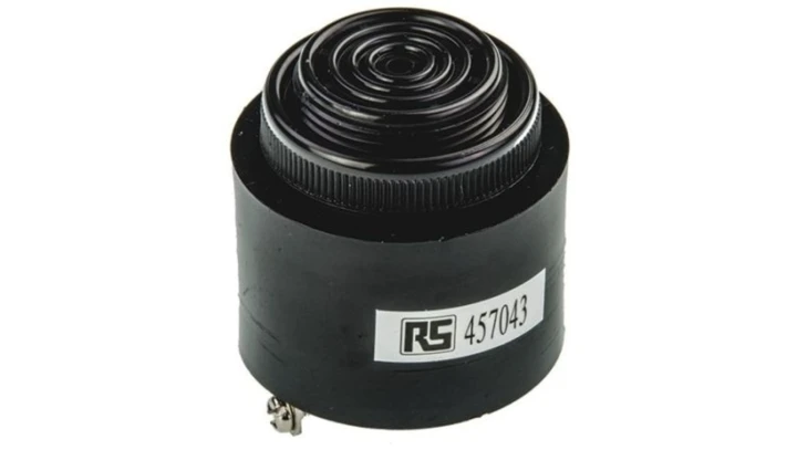 Brzęczyk piezoelektryczny średnica 43mm, sygnał impulsowy szybki 91dB RS PRO /25szt./