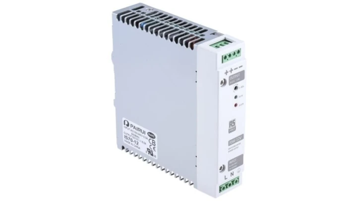 Zasilacz szyny DIN U wy 12V dc I wy 5A U we 230V ac RS PRO 70W impulsowy