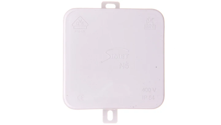 Puszka n/t hermetyczna pusta 75x75x38mm IP54 z dławicą zintegrowaną szara N5 samogasnąca bezhalogenowa 83005002