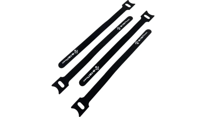 Opaska rzepowa do kabli z oczkiem, długość 200mm, szer.12 mm, czarny (opak. 10 szt.)