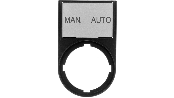 Tabliczka opisowa MAN-AUTO 50x30mm czarna 22mm prostokątna M22S-ST-GB11 216500