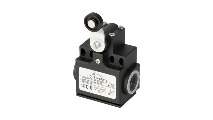 Wyłącznik krańcowy 1R 1Z wolnoprzełączający dźwignia z rolką z tworzywa Ø18 PDP1T41PX11 A37-6082