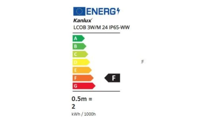 Taśma LED 24V LCOB 3W/M 24 IP65-WW 276lm/m 3000K rolka 5mb IP65 3 lata Gwarancji 39166