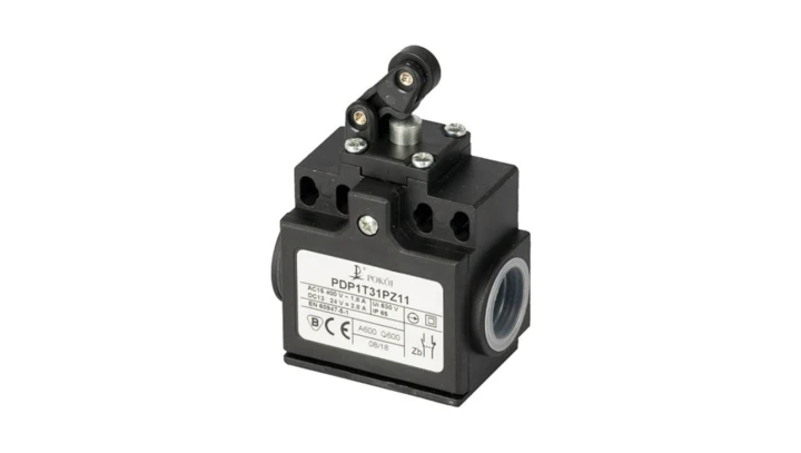 Wyłącznik krańcowy 2Z wolnoprzełączający popychacz stalowy dźwignia pozioma z rolką Ø12,5 PDP1T31PW20 A37-6055