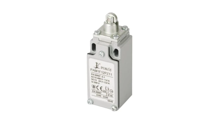 Wyłącznik krańcowy 2R 1Z wolnoprzełączający popychacz stalowy z rolką stalową Ø10,5 PAM1F12PX12 A37-4667