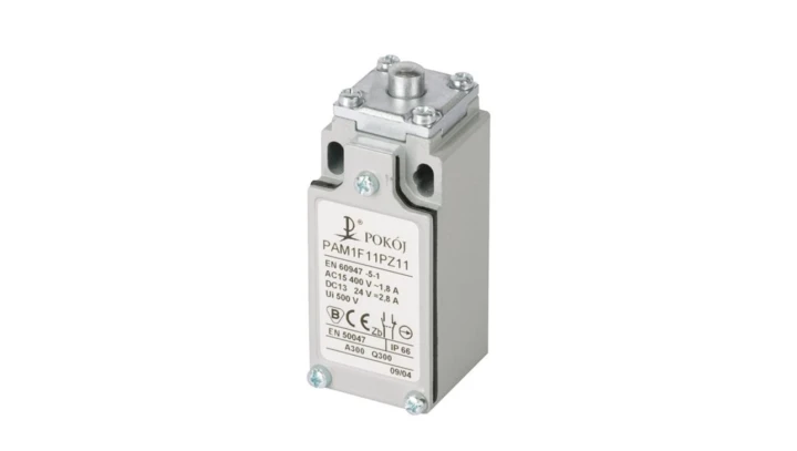 Wyłącznik krańcowy 2R wolnoprzełączający popychacz stalowy PAM1F11PW02 A37-4654