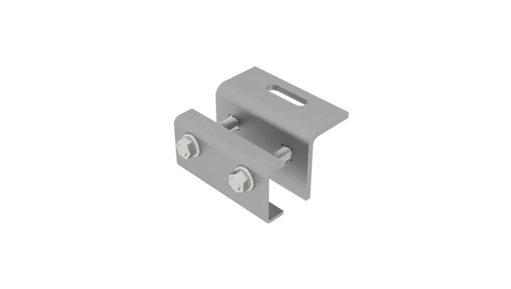 Uchwyt montażowy z regulacją na rąbek blaszany K-24-U