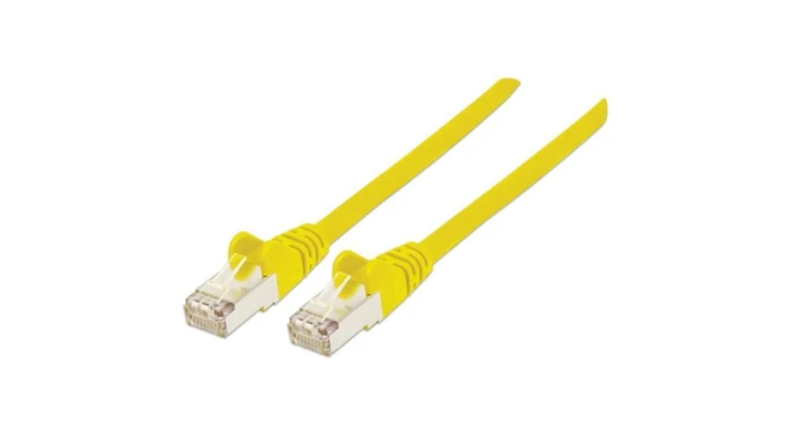 Kabel krosowy, Patchcord Cat7 SFTP 100 CU LSZH żółty /1,5 m/