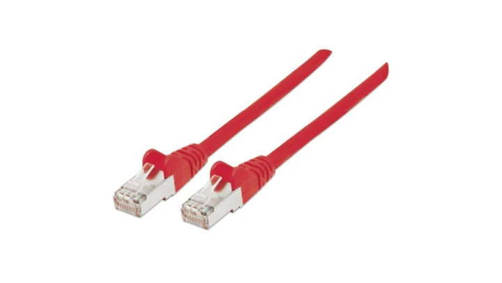 Kabel krosowy, Patchcord Cat7 SFTP 100 CU LSZH czerwony /2 m/
