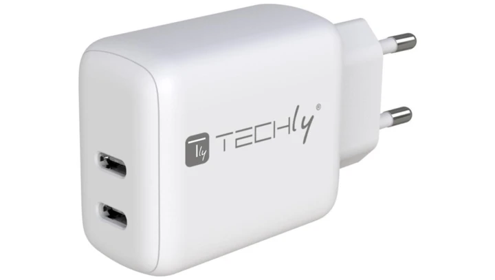 Ładowarka sieciowa 2x USB-C PowerDelivery 35W max. biała