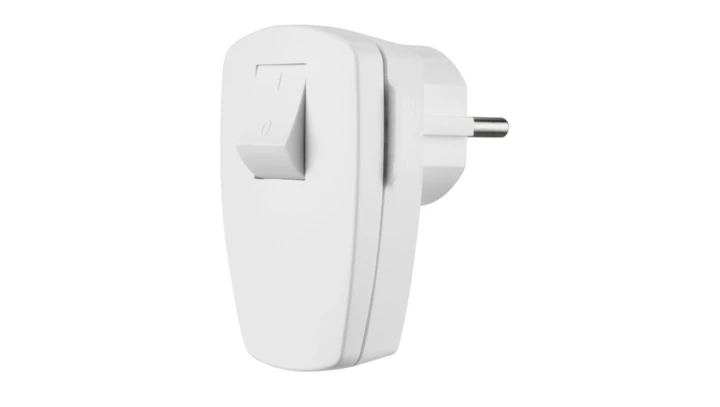 Wtyczka kątowa rozbieralna z łącznikiem unischuko 250V~,16 A, IP20, biała / 12100