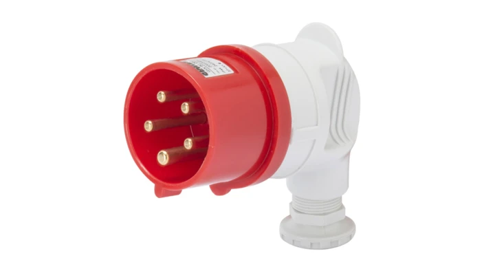 Wtyczka odbiornikowa 5P 16A 400V czerwona IP44 90 6H IEC 309 HP GW60090 /opak. 10/