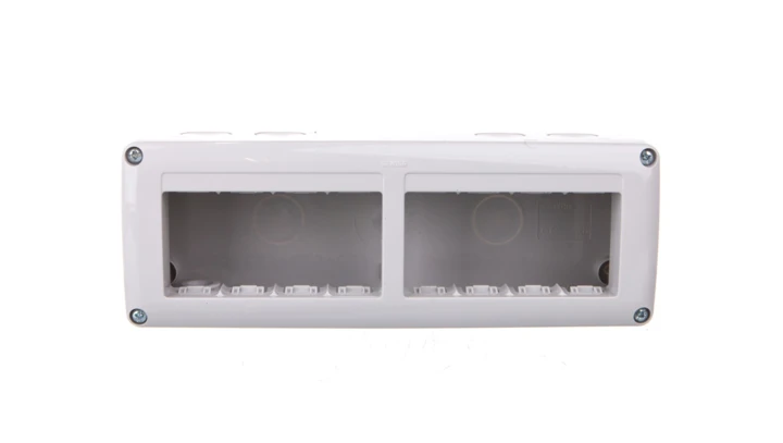 Obudowa pozioma 2x4 modułów IP40 RAL7035 GW27006