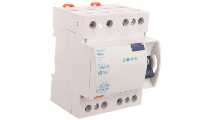 Wyłącznik różnicowoprądowy 4P 40A 0,3A typ AC SD GW94709