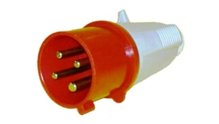 Wtyczka przenośna 4P 16A 400V czerwona IP44 6H Eurobloc GW60008