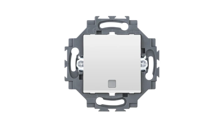 Łącznik schodowy 1P10AX, podświetlany z okienkiem, samozaciski, biały, Dahlia GW35016W