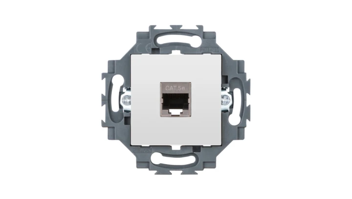 Gniazdo komputerowe RJ45 CAT.5e FTP, białe, Dahlia GW35272W