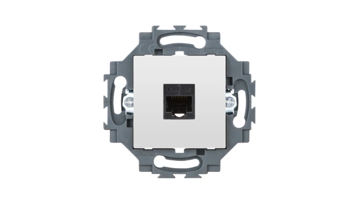 Gniazdo komputerowe RJ45 CAT.5e UTP, białe, Dahlia GW35271W