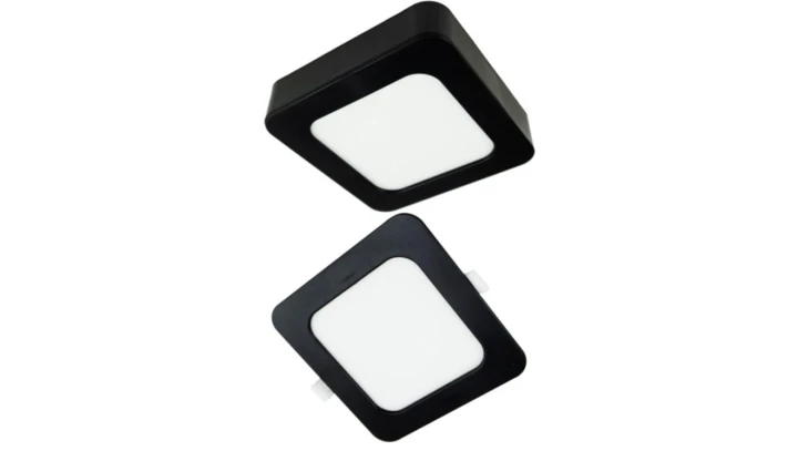 Oprawa sufitowa downlight 18W kwadrat CCT 1650lm 2w1 natynkowy/podtynk czarny