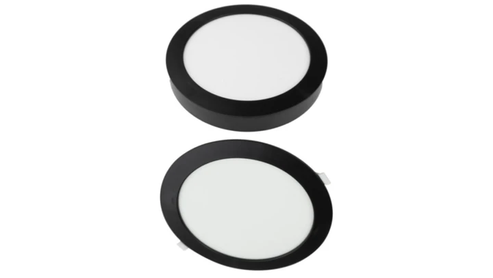 Oprawa Downlight 24W 2200 lm okrągły CCT 2w1 czarny IP20 Podtynkowy/Natynkowy