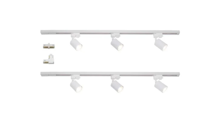 Zestaw projektorów z szynoprzewodem TRACK 1-PH ELEMENTAL 2m 6xGU10 biały 4099854600074