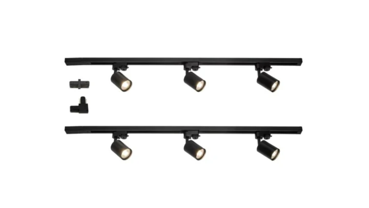 Zestaw projektorów z szynoprzewodem TRACK 1-PH ELEMENTAL 2m 6xGU10 czarny 4099854600128
