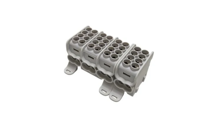 Blok dystrybucyjny - rozdzielczy HLAK25 4P szary 2xAl/Cu 25mm²+16mm² 1000VAC/1500VDC MAG4254A00