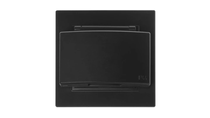 SANTRA Gniazdo 2x2P+Z bez ramki podtynkowe hermetyczne IP44 czarny 4145-19