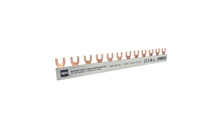 Szyna łączeniowa widełkowa 1-biegunowa 12/210mm, 10mm2 09441-00.
