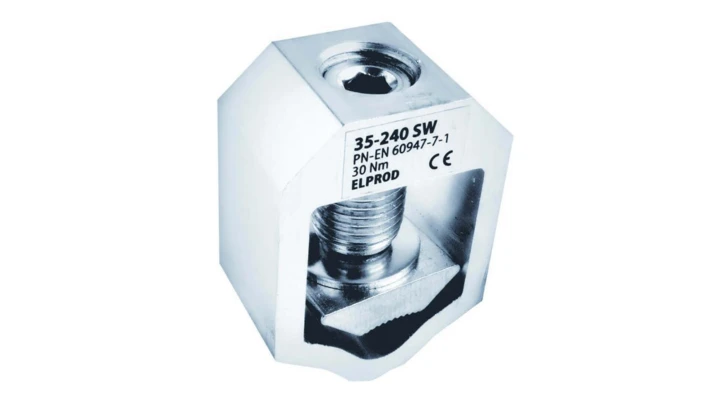 Zacisk szynowy typu V, 2402 metaliczny V35-240SW 84342000 /10szt./