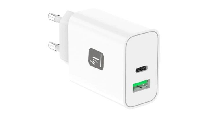 Szybka Ładowarka GaN Techly USB-C PD 30W i USB-A QC 30W do Telefonu Tabletu IPW-USB-30WACG