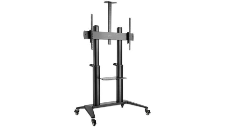 Stojak Mobilny TV 70-120 140kg Regulowany do Tablicy Interaktywnej 2 Półki 462341