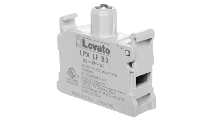 Oprawka z LED biała 18-30V AC/DC migająca LPXLFB8