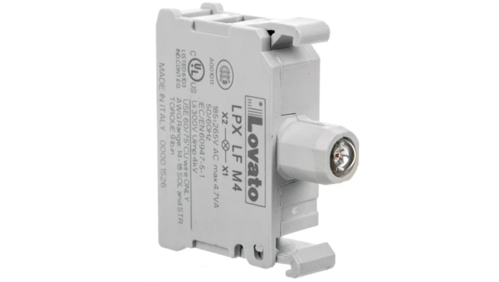 Oprawka z LED czerwona 185-265V AC LPXLFM4