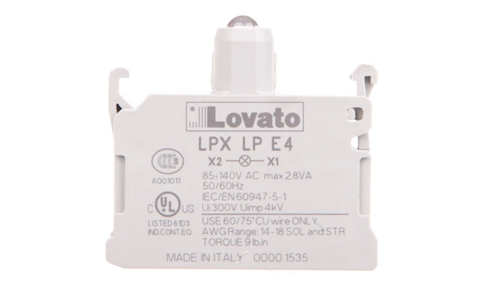 Oprawka z LED czerwona 85-140V AC LPXLPE4