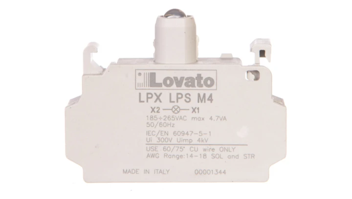 Oprawka z LED czerwona 185-265V AC LPXLPSM4