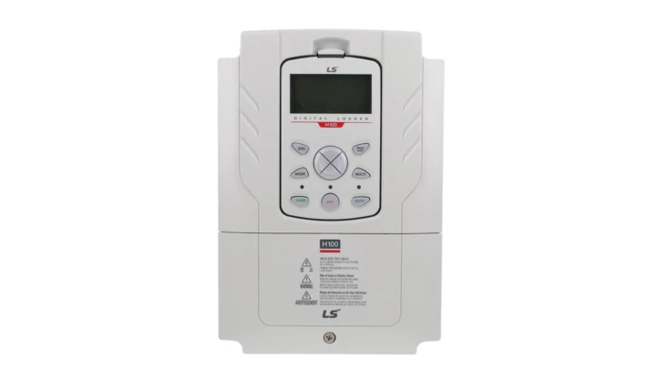 Przemiennik częstotliwości LS Electric H100, 3-fazowy, moc 2,2kW, wbudowany filtr EMC, Modbus 6731002700 LV0022H100-4COFN