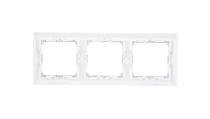 VALENA Ramka potrójna pozioma srebro 770493