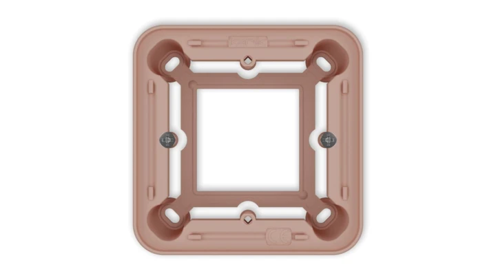 ICON / MINI Puszka natynkowa pojedyncza zaokrąglona ICON i MINI łososiowy 62PUZ-1